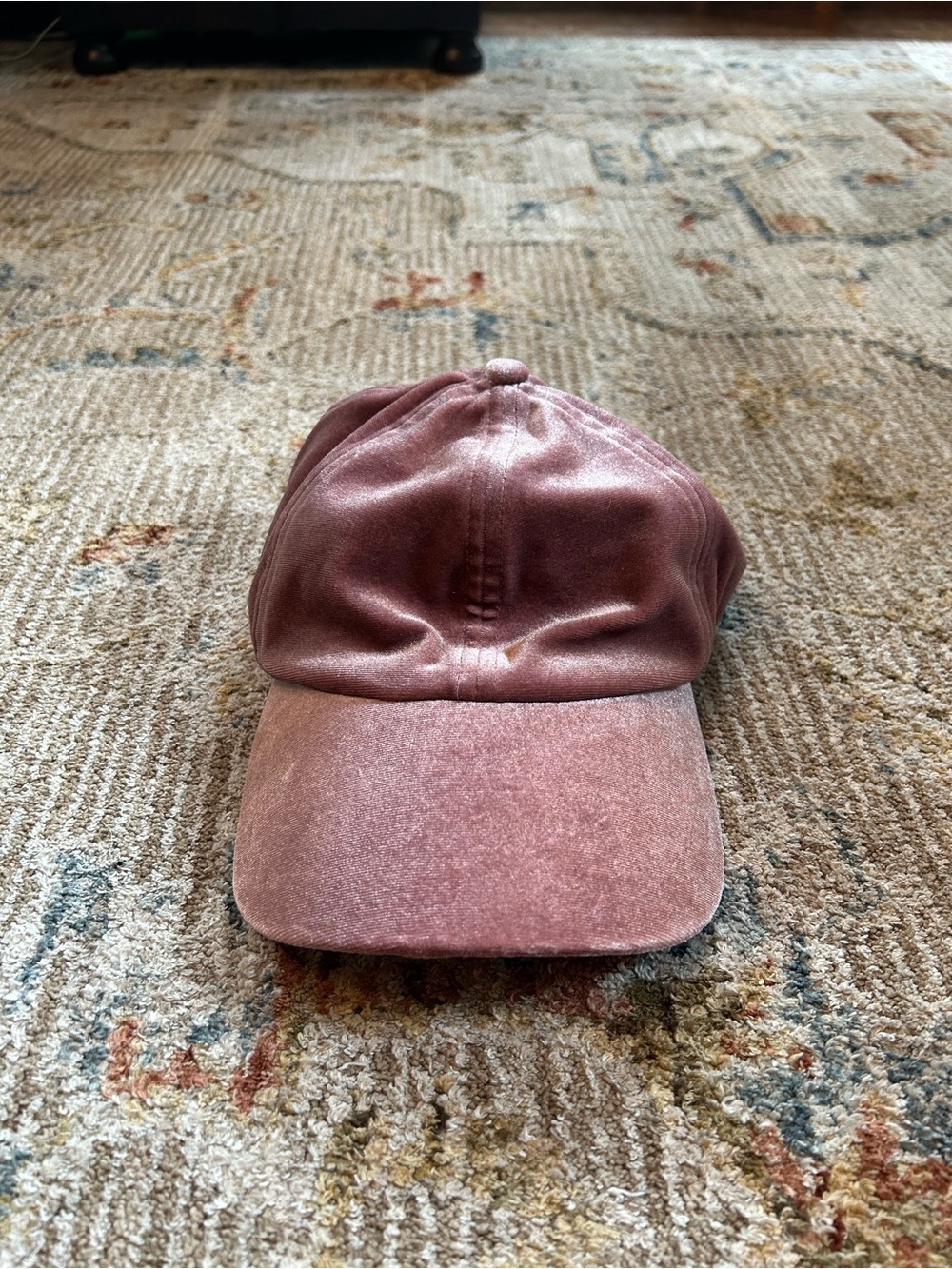 Velvet Dusty Rose Baseball Cap